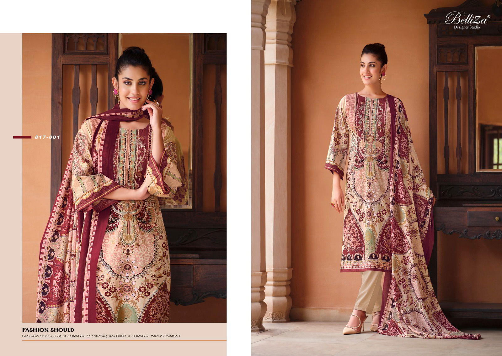 Belliza Naira Vol 17 Printed Cotton Dress Material Catalog
